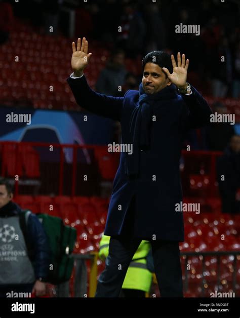 Manchester England February 12 2019 Nasser Al Khelaifi President Of Psg During The Champions