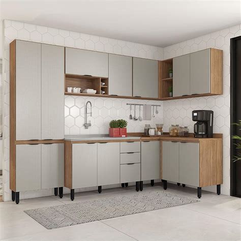 Cozinha Modulada Firenze FMT Amendola Touch Nude Prime Tx Demóbile