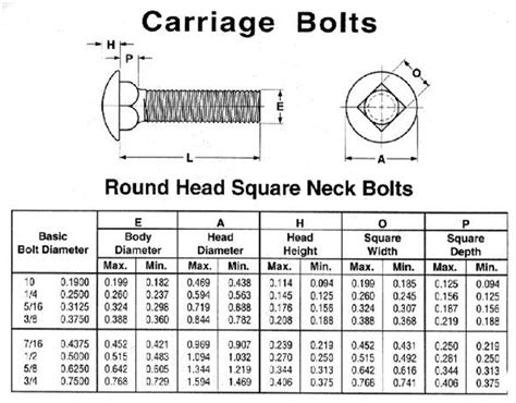 Carriage Bolts Tools Fasteners