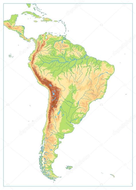 Mapa Fisico Mudo De America Del Sur Images