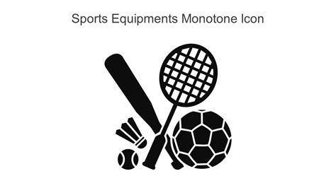 Sports Equipments Monotone Icon In Powerpoint Pptx Png And Editable Eps