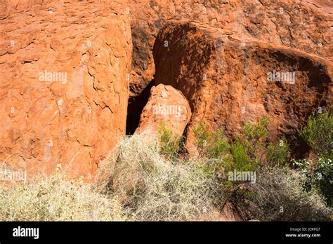 Uluru Close Up Detail Red Centre Northern Territory Australia Stock