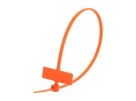 8 Inch Orange Miniature Identification Cable Tie 100 Pack Computer Cable Store