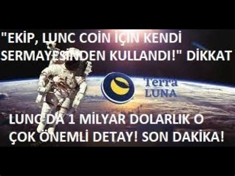 TERRA LUNA ACİL EKİP LUNC COİN İÇİN KENDİ SERMAYESİNDEN KULLANDI