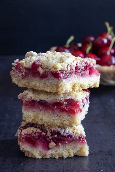 Easy Cherry Crumb Bars Breads And Sweets