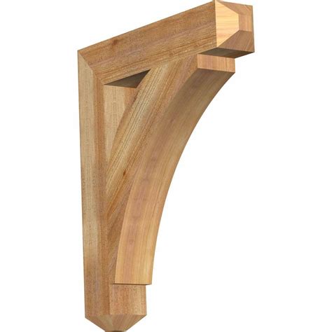 Ekena Millwork 4 W X 22 D X 26 H Thorton Craftsman Rough Sawn Bracket Western Red Cedar