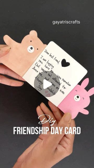 Gayatri Chouhan On Instagram Diy Friendship Day Card Crafts