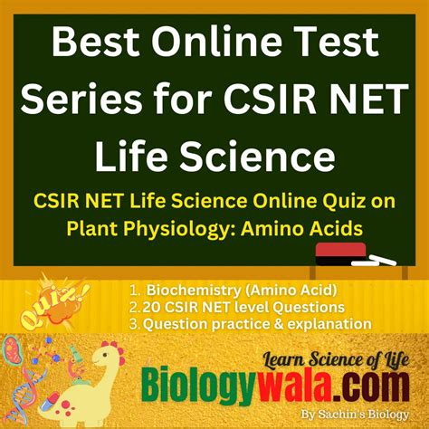 Csir Net Life Science Online Quiz On Biochemistry Amino Acids Best