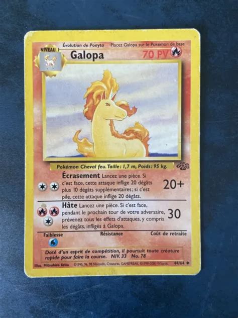 CARTE POKÉMON UNCO Galopa 44 64 Jungle Édition 1 FR Wizards EUR 1 50