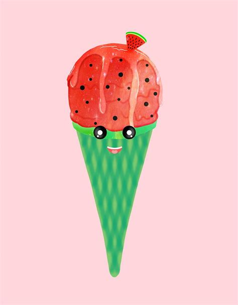 Watermelon Ice Cream Digital Art By Jms Pixels