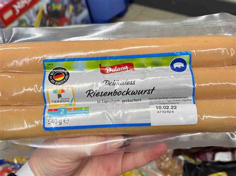 Dulano Riesenbockwurst Kalorien Neue Produkte Fddb