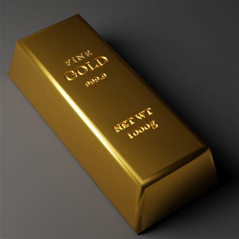 gold bar 3D model | CGTrader