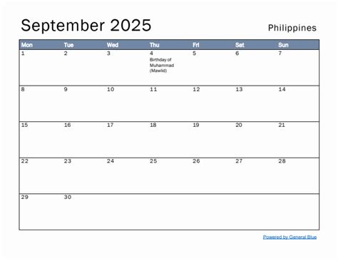 2025 September Calendar Festivals Philippines Kayla Melania