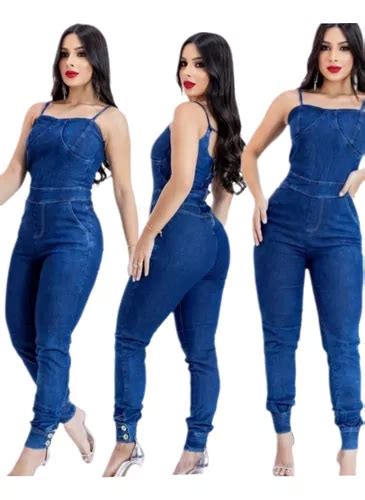 Macac O Longo Cal A Jogger Jeans Feminina Luxo Total A Frete Gr Tis