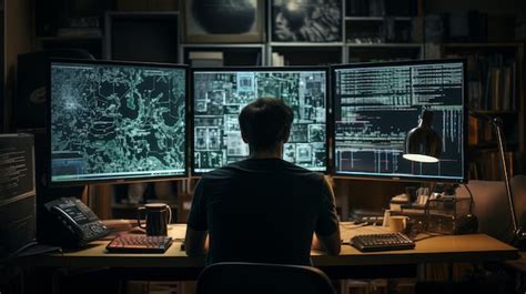 Premium Photo Journalist Analyzing Data On A Computer Screen Indepth