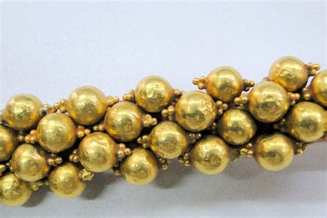 Ethnic Vintage 22k Gold Beads Bracelet Cuff Fine Jewelry Free Etsy