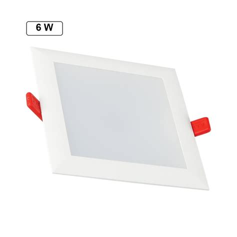 Square Cool White 6 Watt Finolex LED Slim Panel Light For Office At