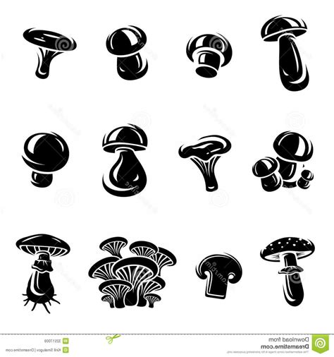 Mushroom Silhouette Vector at Vectorified.com | Collection of Mushroom ...