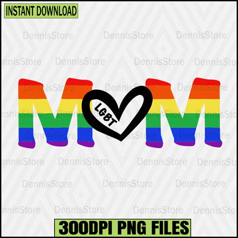 LGBT Moms Rainbow Png Pride Png LGBT Png Bundle Lesbian Png Inspire Uplift