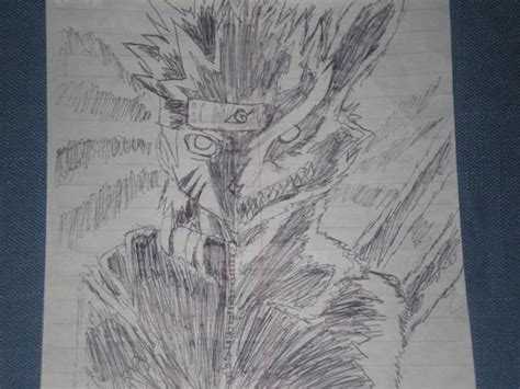 Naruto Kyuubi Sketch In Pen By Leoni009 On Deviantart