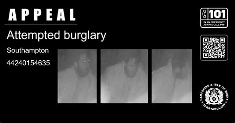 Cctv Image Released Following Attempted Burglary In Southampton