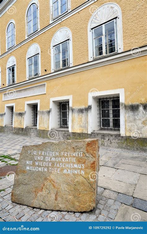 Facade of House Where Adolf Hitler Was Born Editorial Photography ...