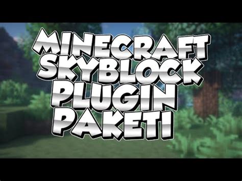 Minecraft Bedava Map Skyblock Plugin Paketi 1 8 X 1 15 X 2021 YouTube