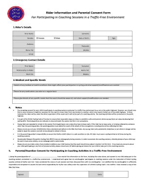 Fillable Online Interscholastic Athletics Parental Consent Form Psal