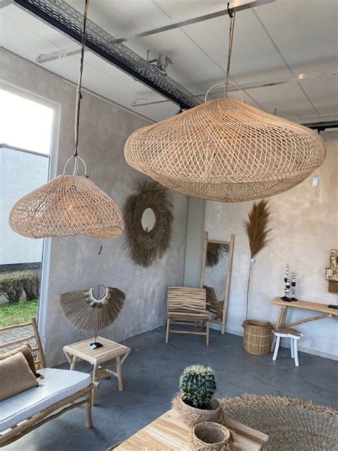 Grande Suspension Nuage Virga Luminaire En Rotin Naturel Etsy France