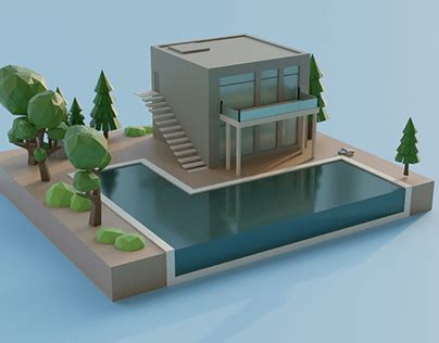 Low Poly House Blender Projects Photos Videos Logos Illustrations