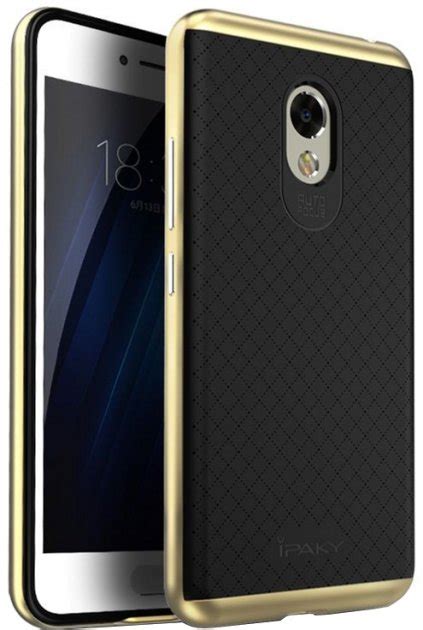 Панель iPaky TPU PC Cases для Meizu M3s Black Gold FSH46409 низькі