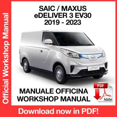 Workshop Manual Saic Maxus EDELIVER 3 EV30 2019 2023 EN