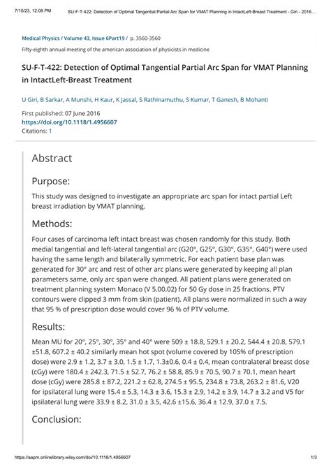 PDF SU F T 422 Detection Of Optimal Tangential Partial Arc Span For