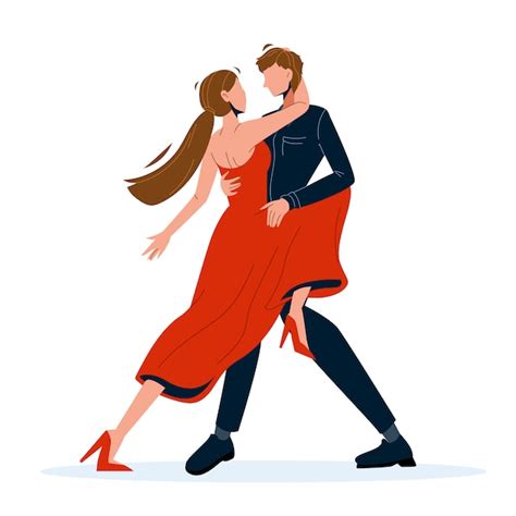 Premium Vector Tango Dance Dancing Couple Man And Woman