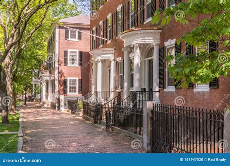 Historic Homes In Salem Massachusetts Stock Photo Image Of Street