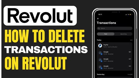 How To Delete Transaction History On Revolut Youtube