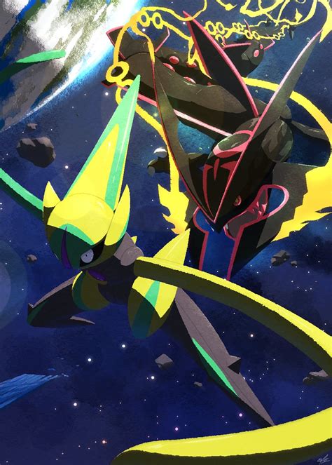 Rayquaza Deoxys Mega Rayquaza And Deoxys Pokemon Drawn By