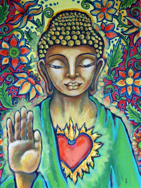 Sacred Heart Of Buddha Painting By Shelley Bredeson