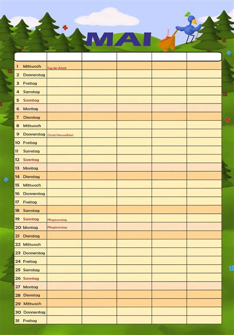 Familienplaner Mit Spalten Familienkalender A Terminplaner