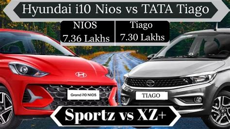 Tata Tiago XZ Vs Hyundai Grand I10 NIOS Sportz Comfort Drive More