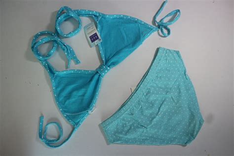 Fashion Care U L Sexy Bikini Bra Set Dot Blue