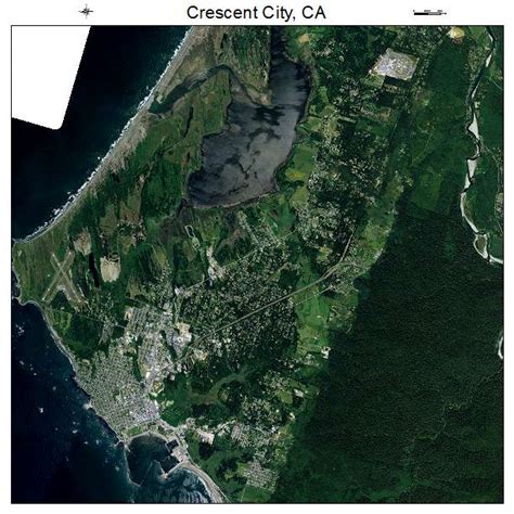 Aerial Photography Map of Crescent City, CA California