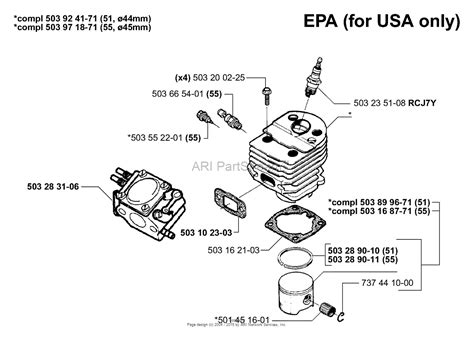 Husqvarna Epa Parts Diagram For Piston Cylinder