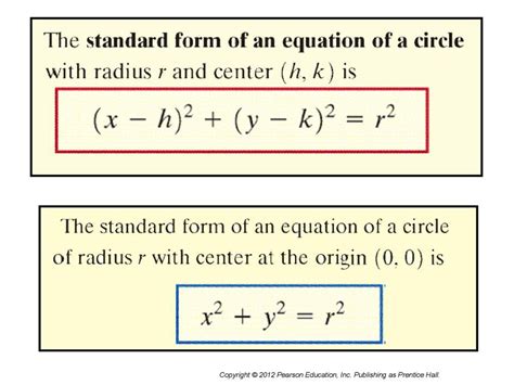 Section 2 4 Circles Copyright 2012 Pearson Education Inc Publishing