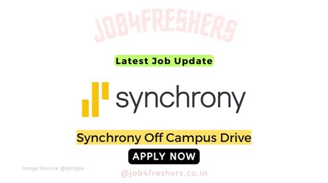 Synchrony Off Campus Is Hiring Freshers Apply Now Job Freshers