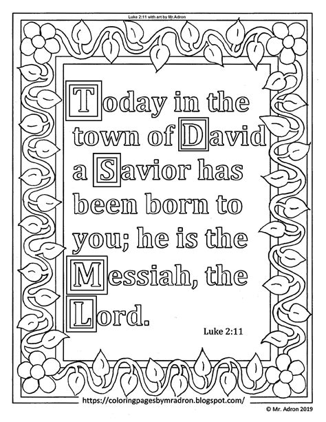 Printable Luke 2:11 Coloring Page | Bible coloring pages, Christmas ...