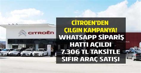 Citroen Den Lg N Kampanya Whatsapp Sipari Hatt A T Lar Tl