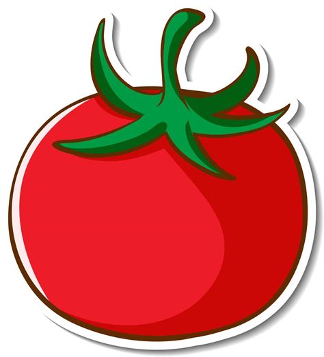 Sticker Design With Tomato Isolated 2790981 Vector Art At Vecteezy