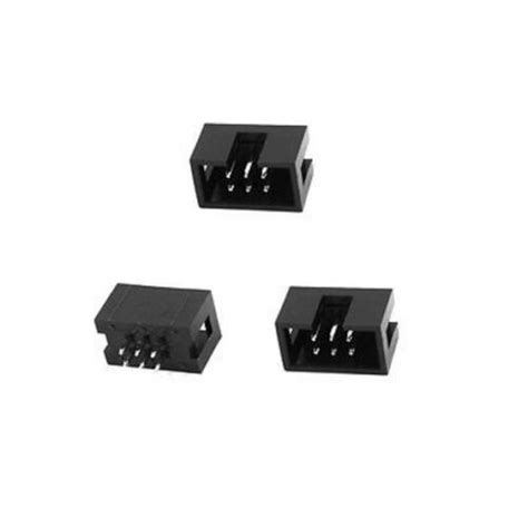 10PCS 2 54mm 2x3 Pin 6PIN Straight Box Header Shrouded Header IDC Male