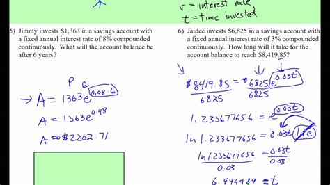 Continuously Compounding Interest Number E Youtube